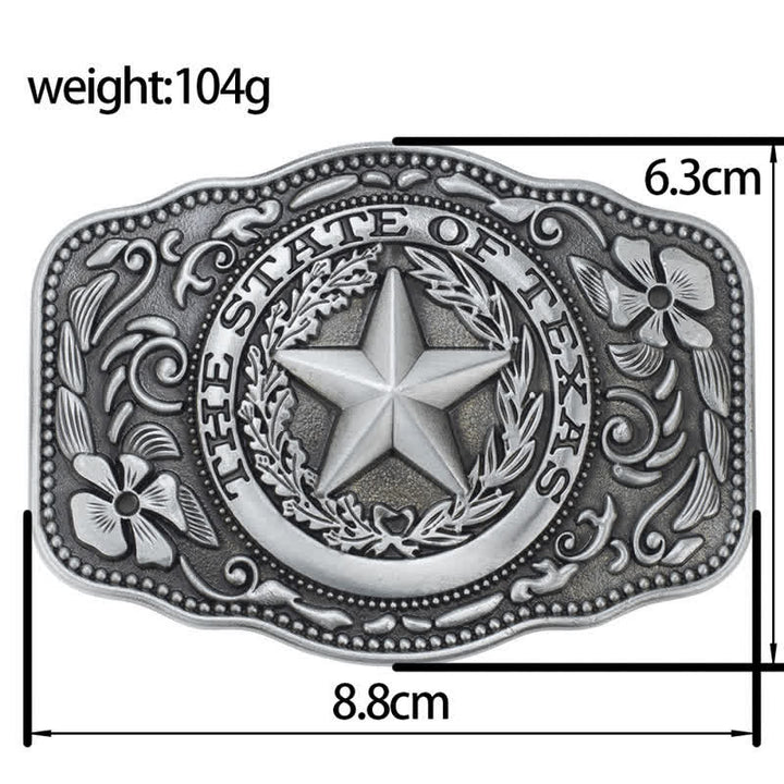 DIY Herrengürtel mit Fünf-Sterne-Texas-Staatsschnalle