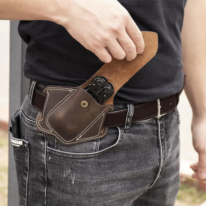 EDC Organizer Multitool Scheide Leder Bauchtasche