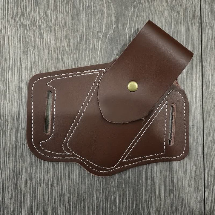 EDC Organizer Multitool Scheide Leder Bauchtasche - Braun - image 2