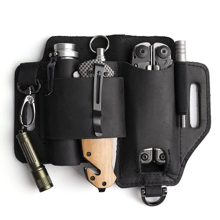Multifunktionale EDC-Werkzeug-Organizer-Ledergürteltasche - image 0