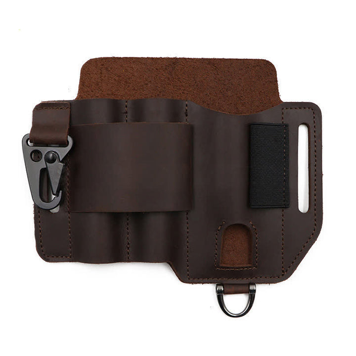Multifunktionale EDC-Werkzeug-Organizer-Ledergürteltasche - Braun - image 5
