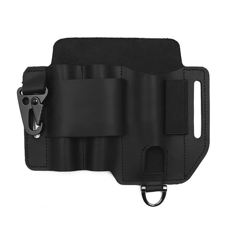 Multifunktionale EDC-Werkzeug-Organizer-Ledergürteltasche - Schwarz - image 1