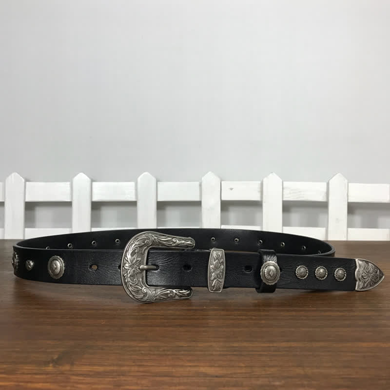 Persönlichkeit Dekorative Runde Niete Studded Leder Gürtel