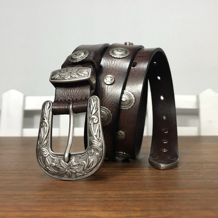 Persönlichkeit Dekorative Runde Niete Studded Leder Gürtel