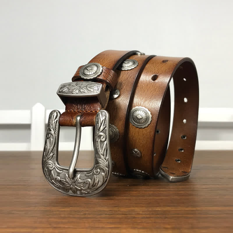 Persönlichkeit Dekorative Runde Niete Studded Leder Gürtel
