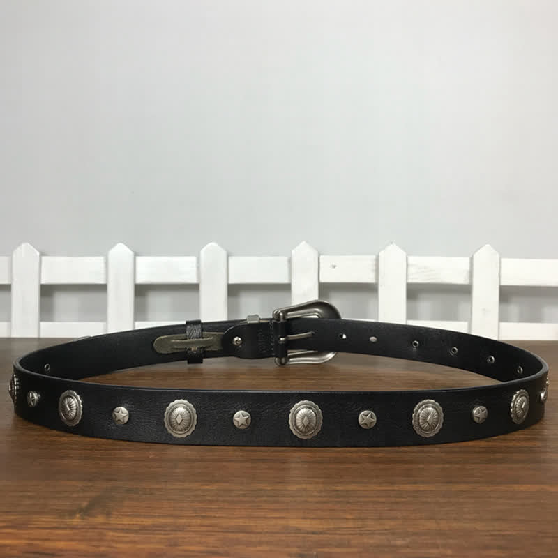 Persönlichkeit Dekorative Runde Niete Studded Leder Gürtel