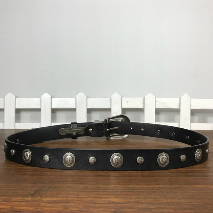 Persönlichkeit Dekorative Runde Niete Studded Leder Gürtel