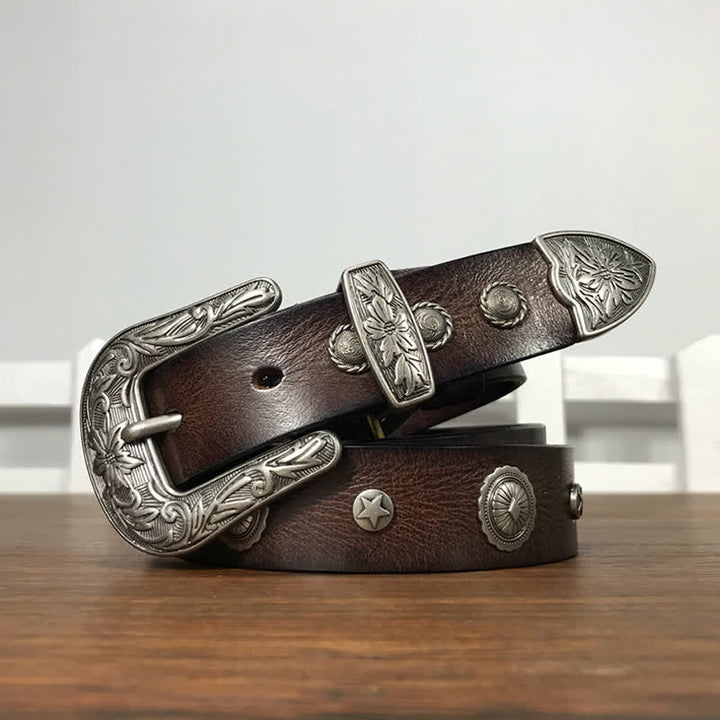 Persönlichkeit Dekorative Runde Niete Studded Leder Gürtel