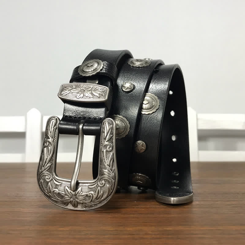 Persönlichkeit Dekorative Runde Niete Studded Leder Gürtel