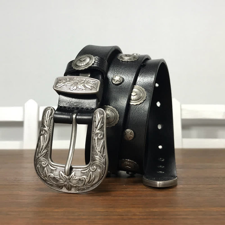 Persönlichkeit Dekorative Runde Niete Studded Leder Gürtel