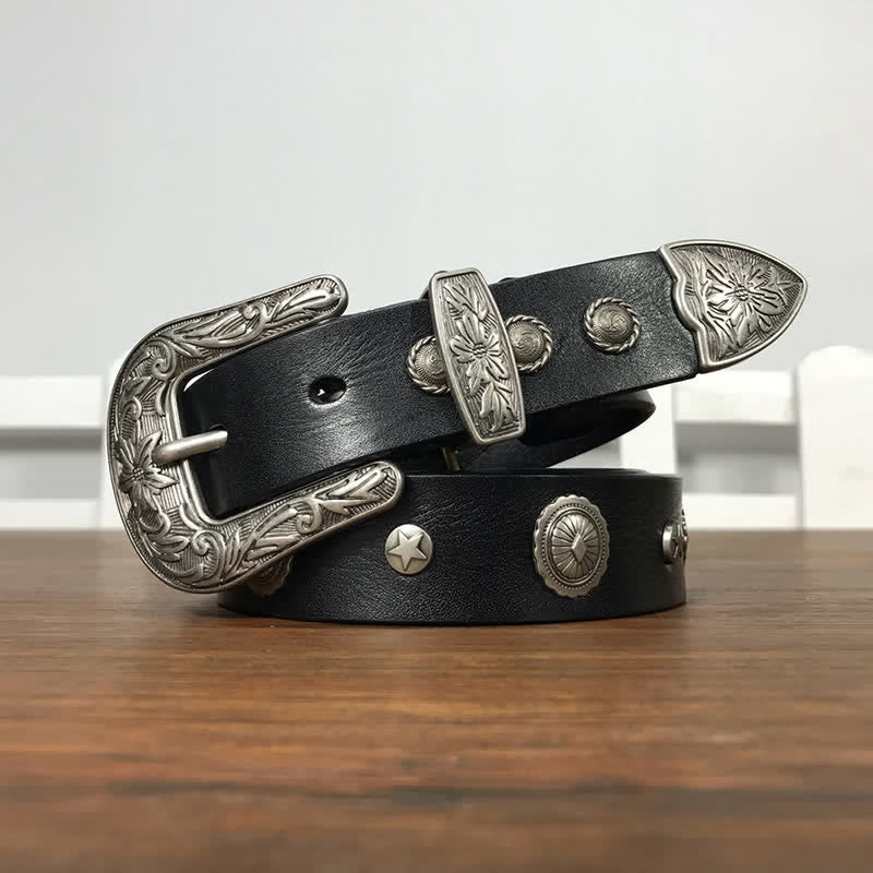 Persönlichkeit Dekorative Runde Niete Studded Leder Gürtel