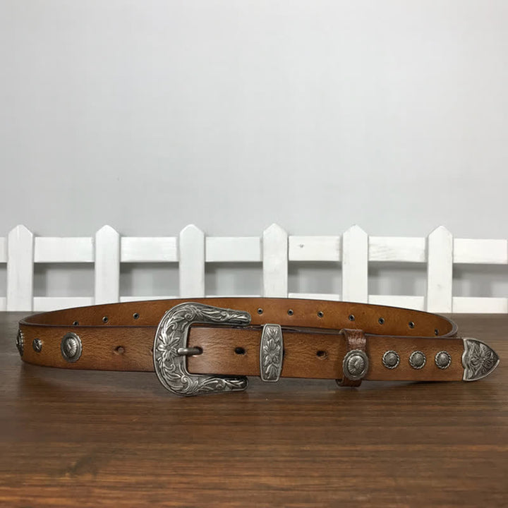 Persönlichkeit Dekorative Runde Niete Studded Leder Gürtel