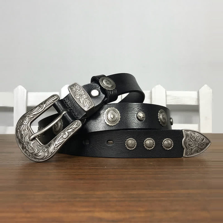 Persönlichkeit Dekorative Runde Niete Studded Leder Gürtel