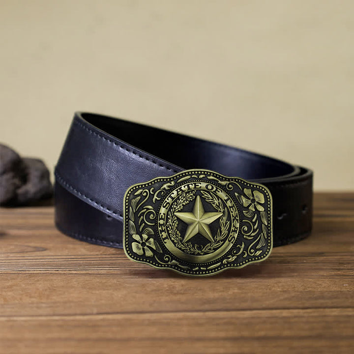 DIY Herrengürtel mit Fünf-Sterne-Texas-Staatsschnalle