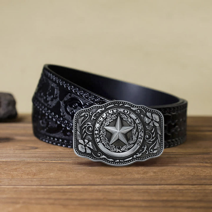 DIY Herrengürtel mit Fünf-Sterne-Texas-Staatsschnalle
