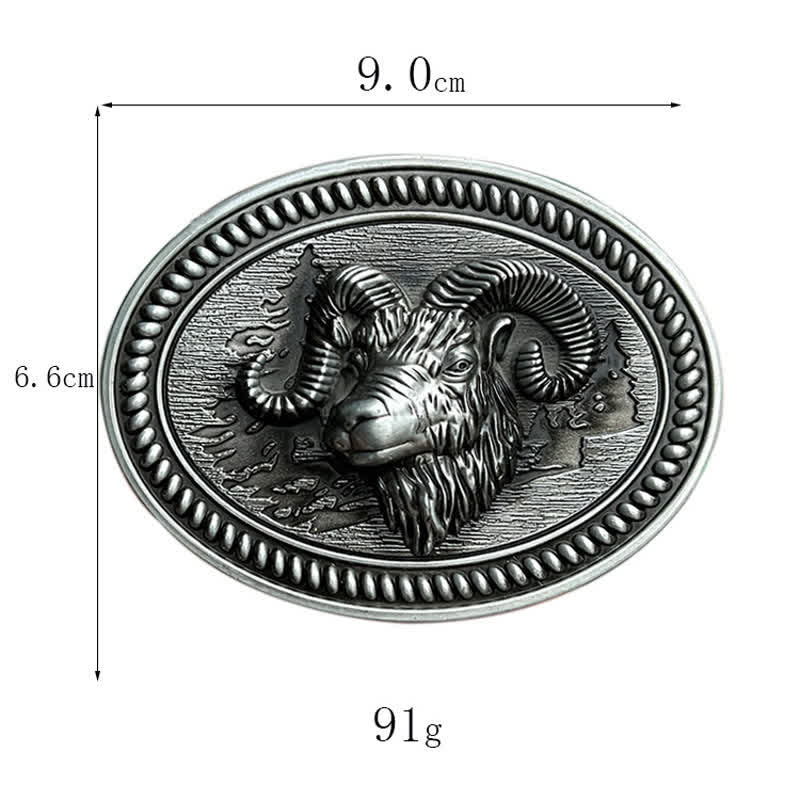 DIY Ledergürtel für Männer mit Westernschnalle und Widderkopf