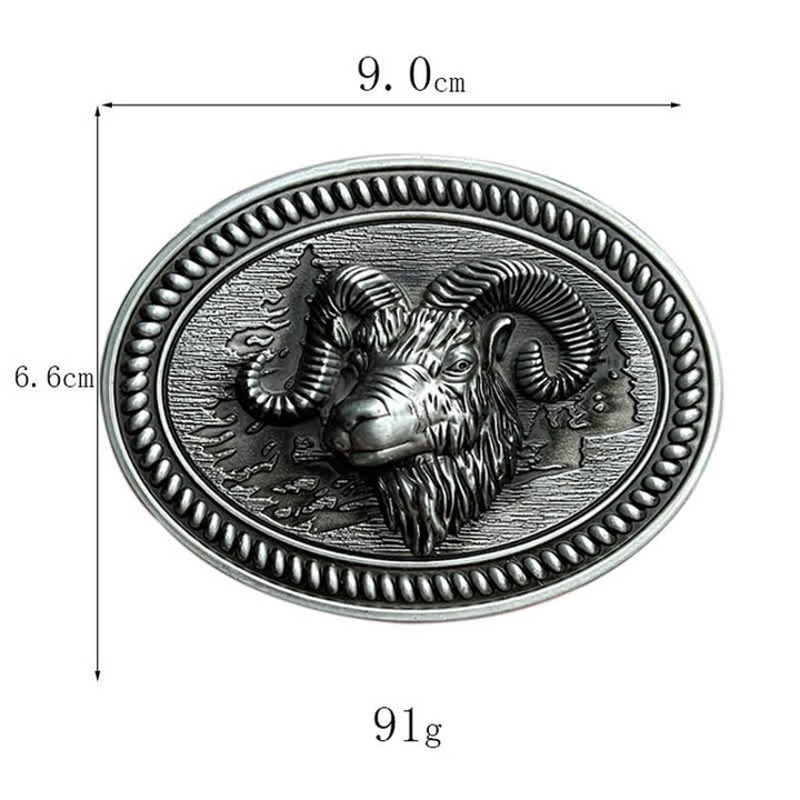DIY Ledergürtel für Männer mit Westernschnalle und Widderkopf