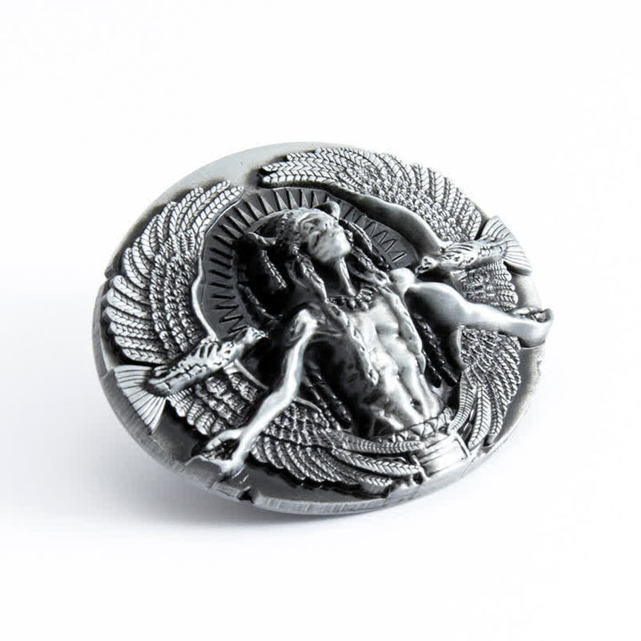 Herren DIY Indian Great Spirit Schnalle Ledergürtel
