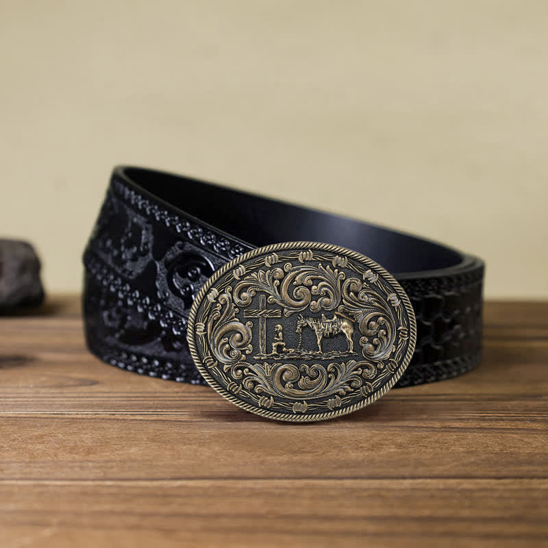 DIY Ledergürtel für Herren mit kniender Reiterschnalle