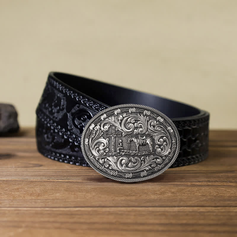 DIY Ledergürtel für Herren mit kniender Reiterschnalle