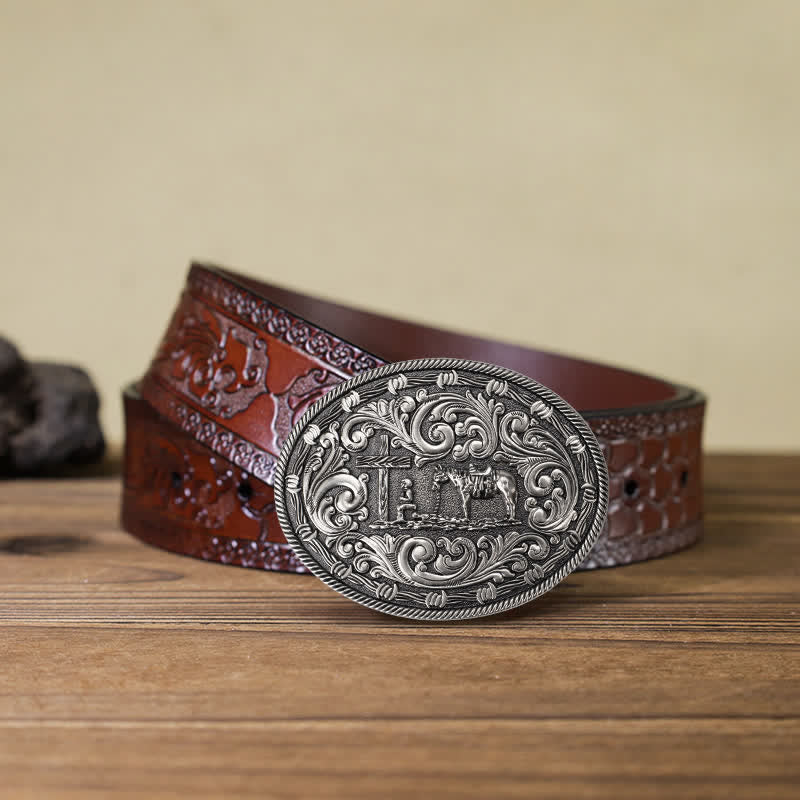 DIY Ledergürtel für Herren mit kniender Reiterschnalle