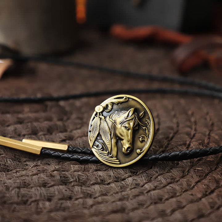 Pferdekopf-Relief-Bolo-Tie