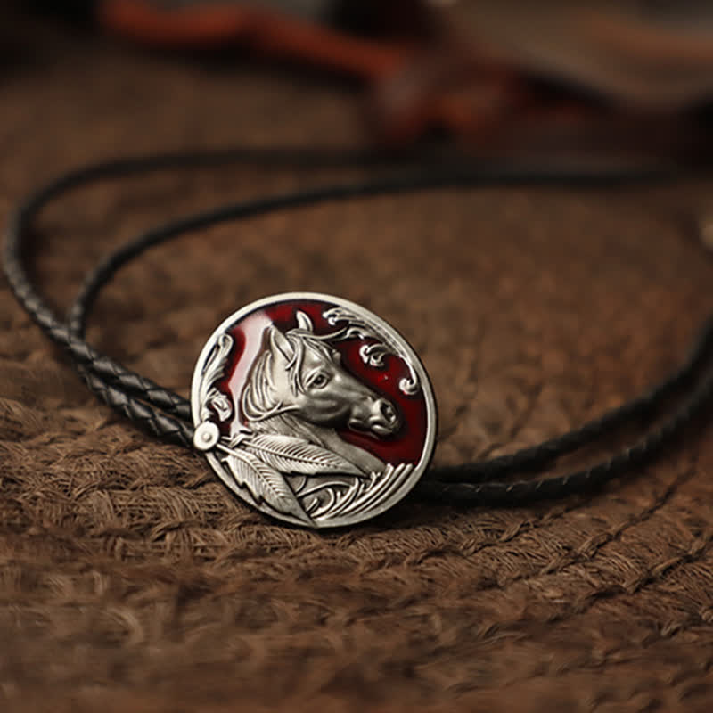 Pferdekopf-Relief-Bolo-Tie