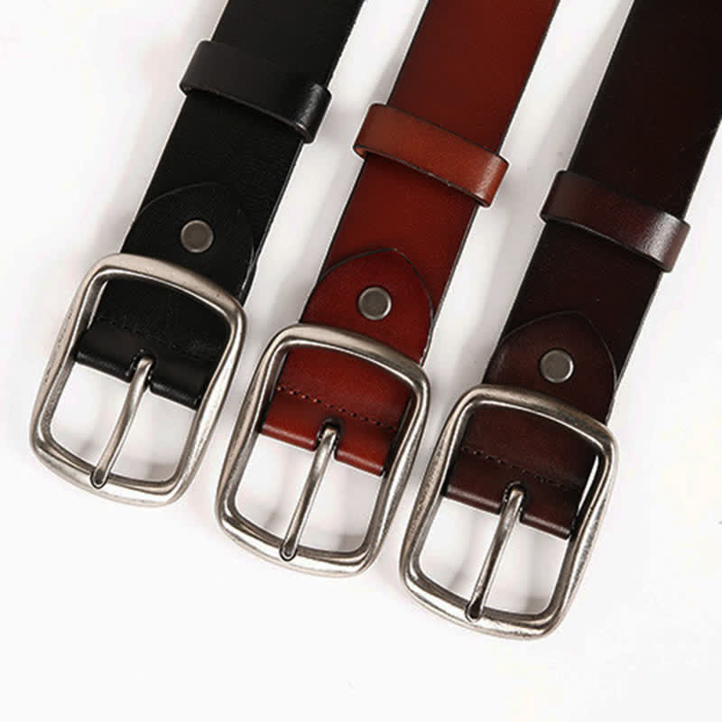 Vintage geometrischer Metallnieten-Leder-Gürtel