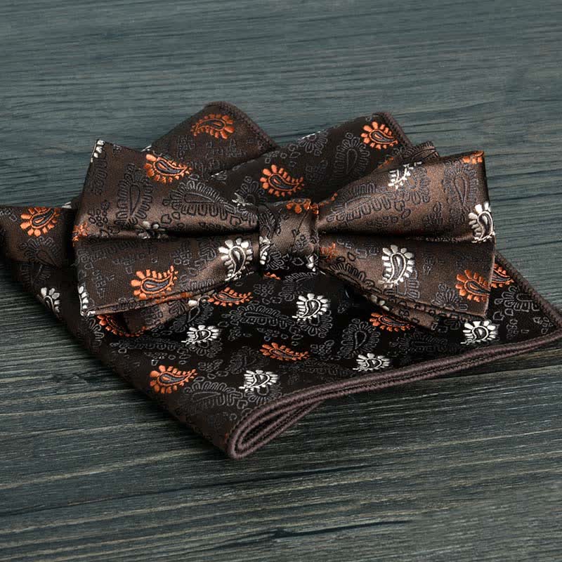 2-teiliges Männer Blumenkreise formales Hochzeitsfliegen-Set