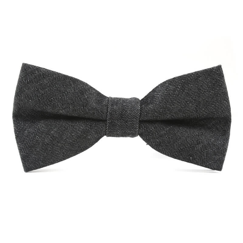 Herren Fliege aus einfarbigem Twill-Denim-Baumwolle