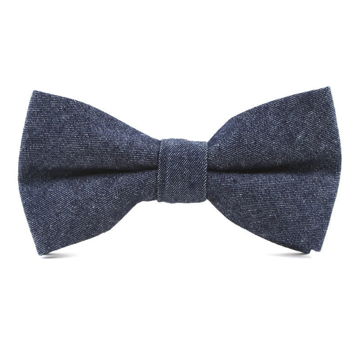 Herren Fliege aus einfarbigem Twill-Denim-Baumwolle