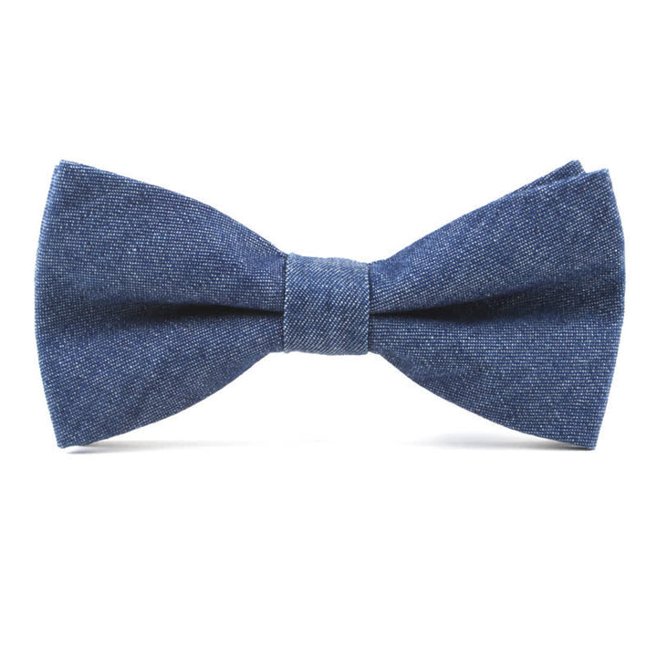Herren Fliege aus einfarbigem Twill-Denim-Baumwolle