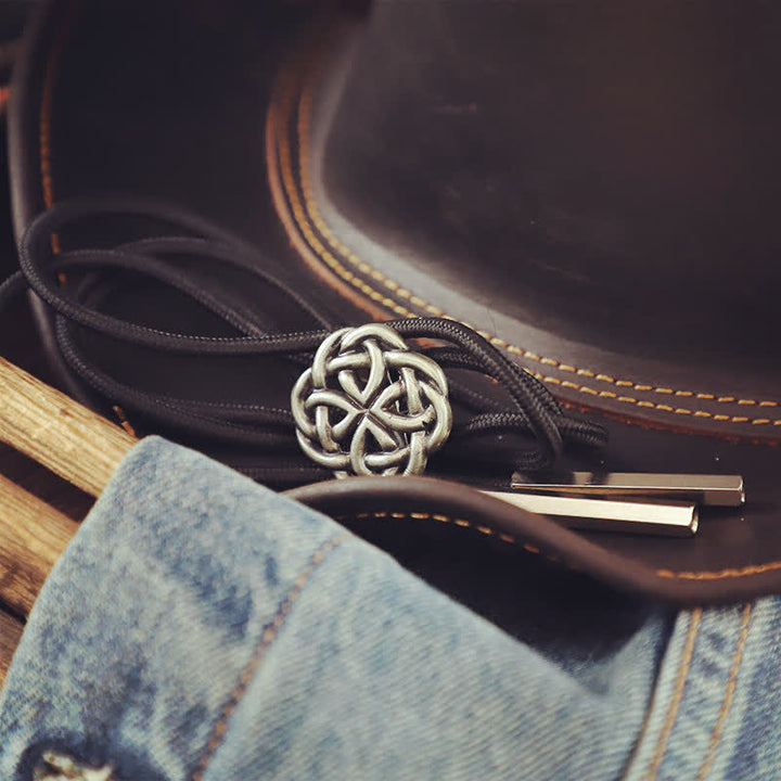Vintage keltischer Knoten hohle exotische Bolo-Krawatte - image 4