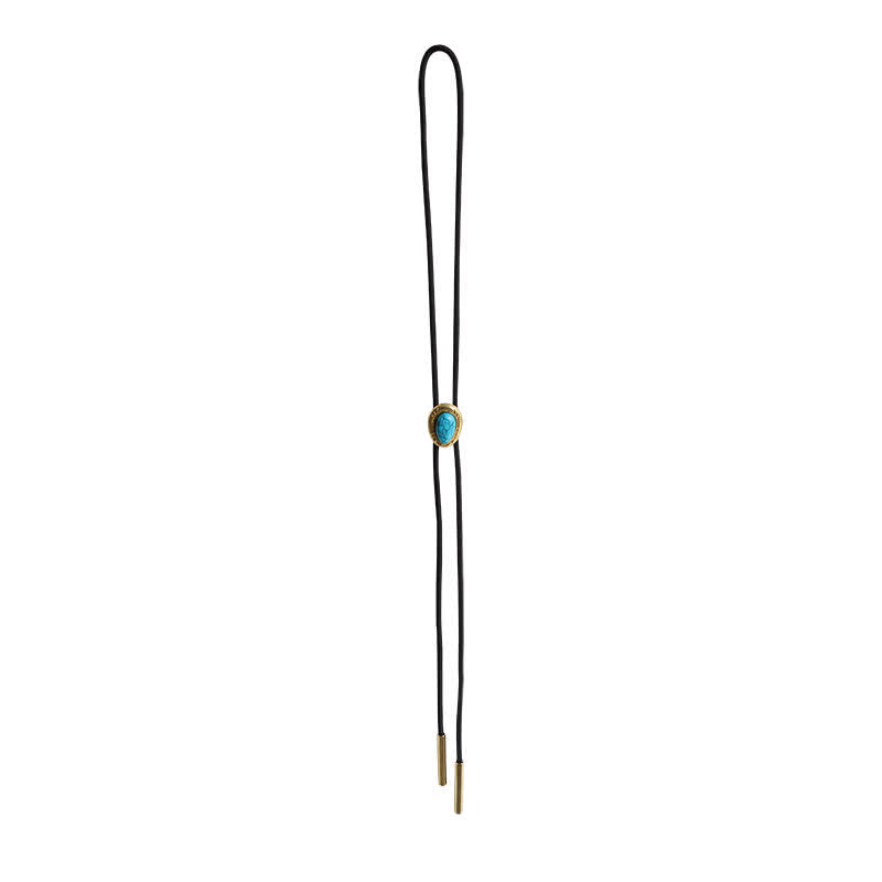 Western Vintage Oval Türkis Anhänger Bolo-Tie