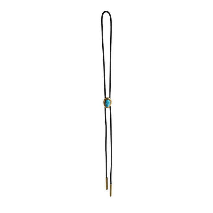 Western Vintage Oval Türkis Anhänger Bolo-Tie
