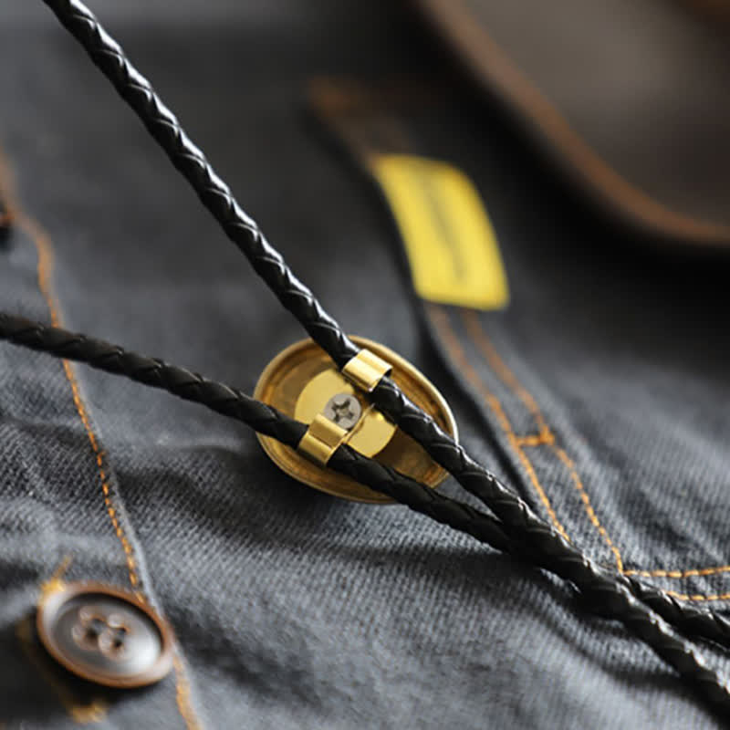 Western Vintage Oval Türkis Anhänger Bolo-Tie