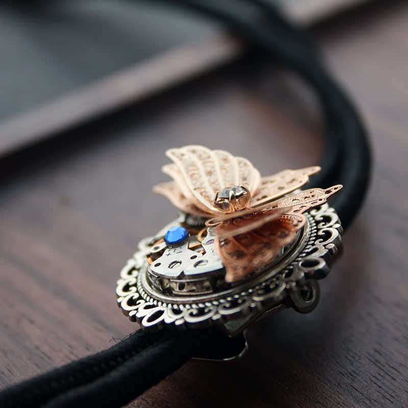 Steampunk 3D Schmetterling Anhänger Bolo-Tie