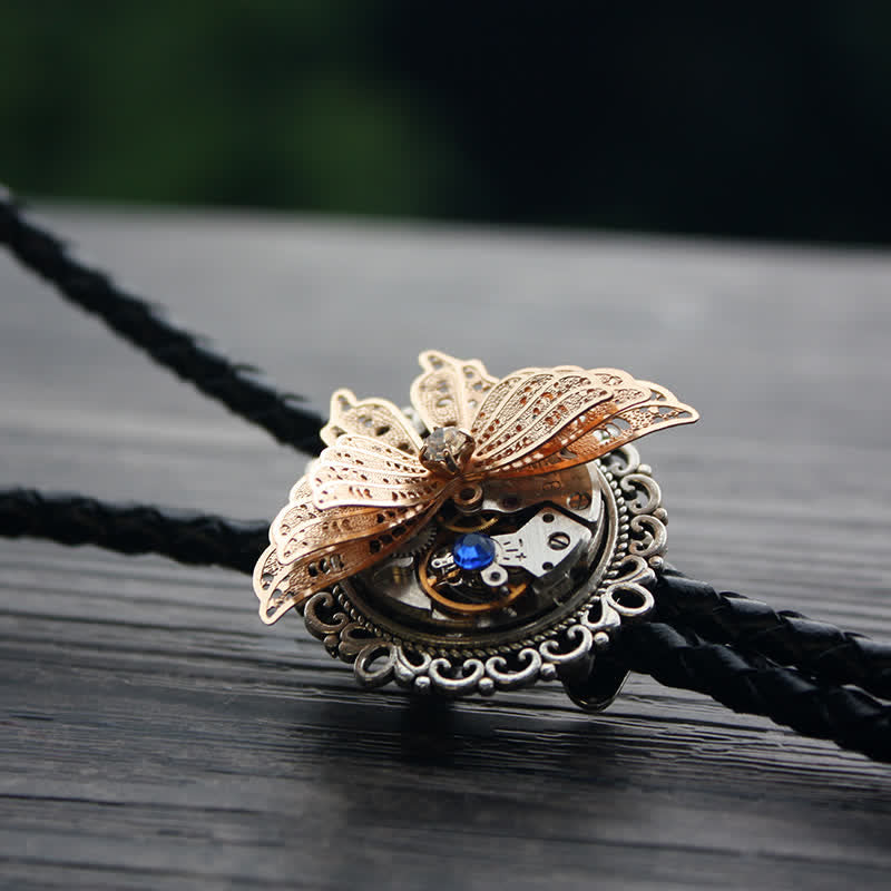 Steampunk 3D Schmetterling Anhänger Bolo-Tie