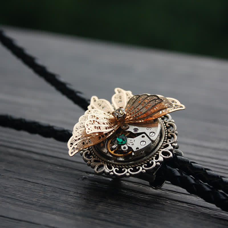 Steampunk 3D Schmetterling Anhänger Bolo-Tie