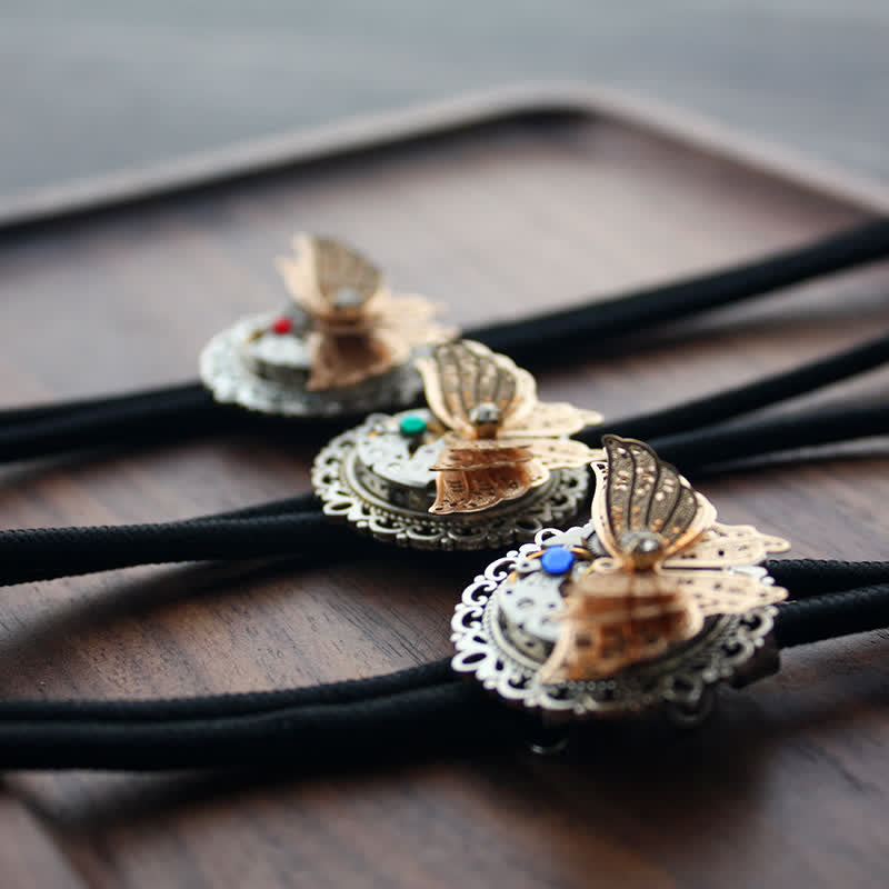 Steampunk 3D Schmetterling Anhänger Bolo-Tie