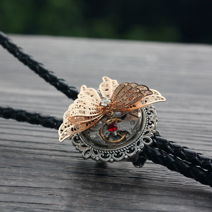 Steampunk 3D Schmetterling Anhänger Bolo-Tie