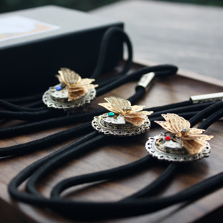 Steampunk 3D Schmetterling Anhänger Bolo-Tie