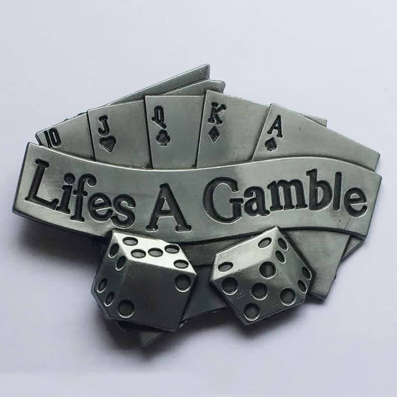 Herren DIY Life's A Gamble Poker Schnallengürtel aus Leder