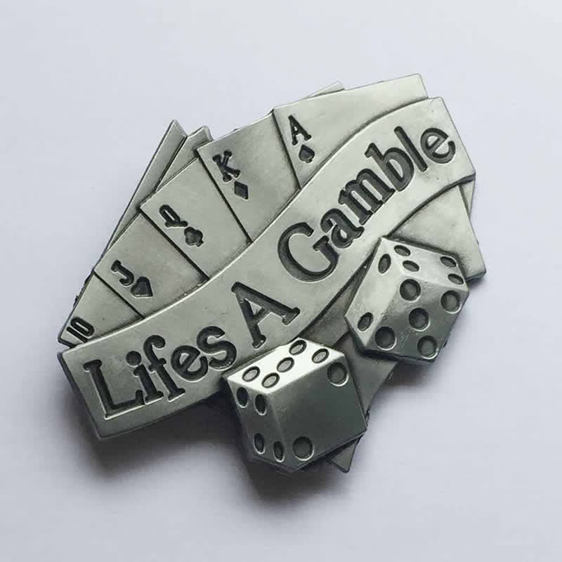 Herren DIY Life's A Gamble Poker Schnallengürtel aus Leder