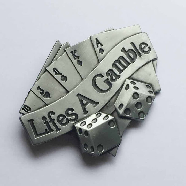 Herren DIY Life's A Gamble Poker Schnallengürtel aus Leder