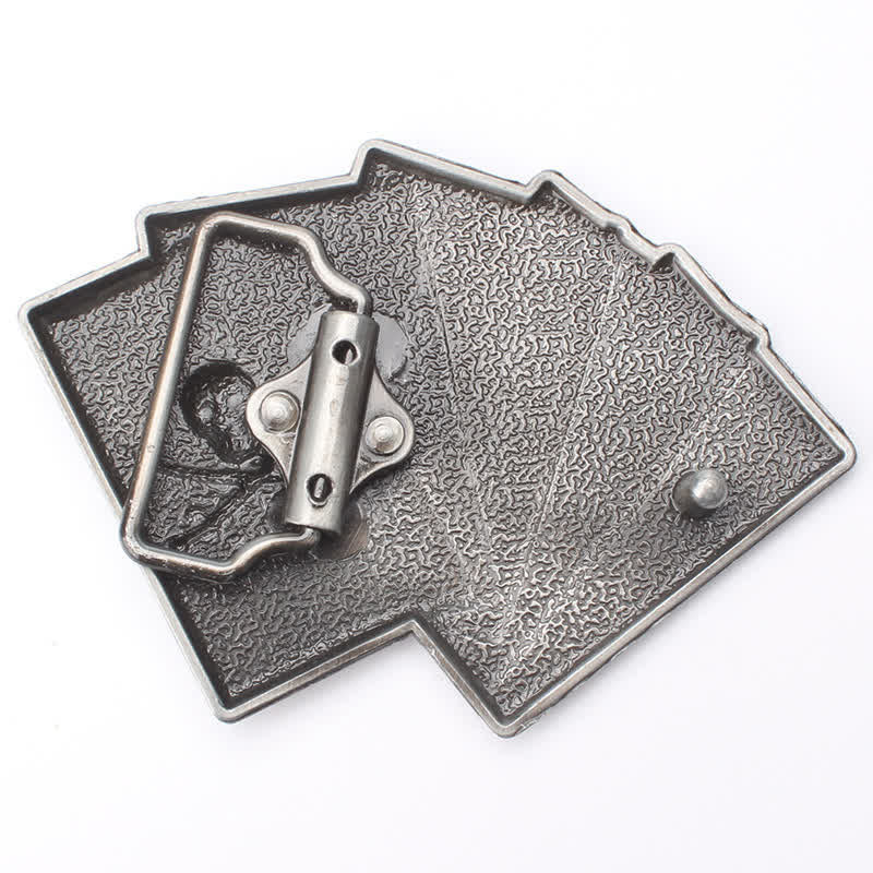 DIY Männer Piratenschädel Poker Flush Schnalle Ledergürtel