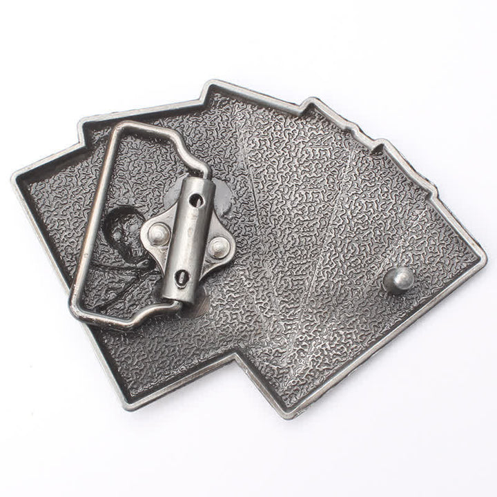 DIY Männer Piratenschädel Poker Flush Schnalle Ledergürtel