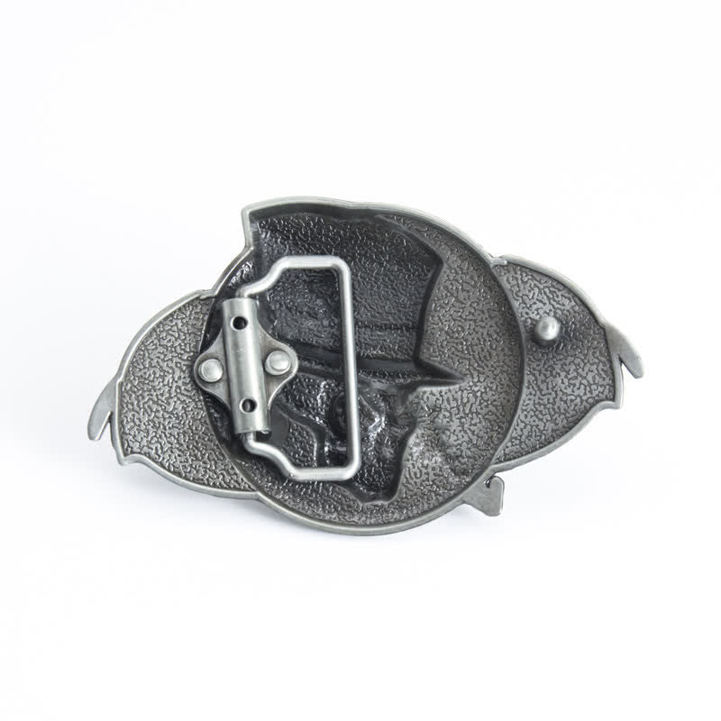 Herren DIY Skelett Schädel Poker Schnalle Ledergürtel