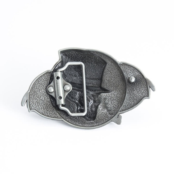 Herren DIY Skelett Schädel Poker Schnalle Ledergürtel