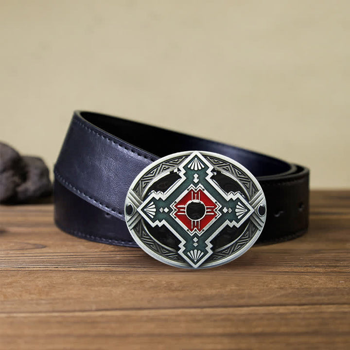 Herren DIY Native Indian Western Schnallengürtel aus Leder